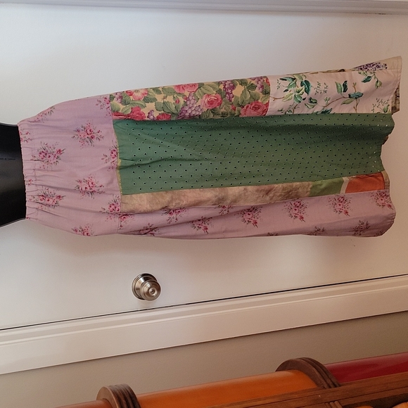 AMAZING VINTAGE PATCH  SKIRT BY STALEY GRETZINGER NYC - Picture 3 of 12